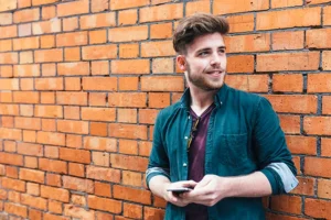 young man with cell phone