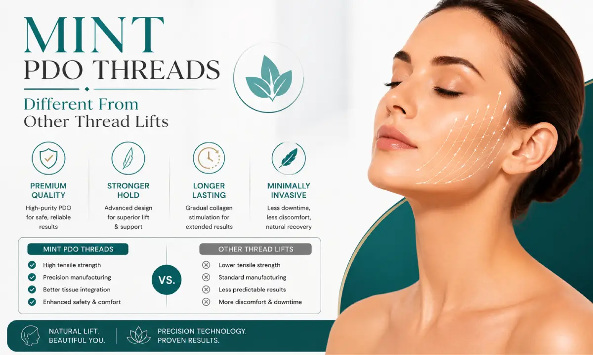 MINT PDO thread lift treatment for facial lifting
