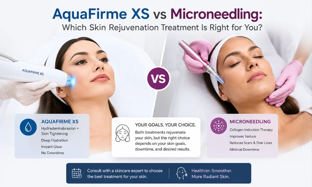 AquaFirme XS vs microneedling benefits for skin rejuvenation